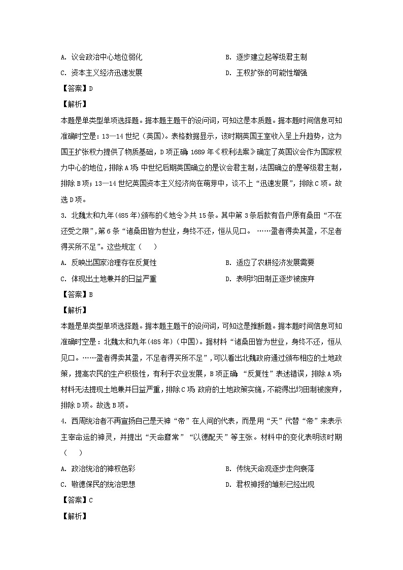 辽宁省部分高中2023-2024学年高二下学期期中考试历史试卷(解析版)02