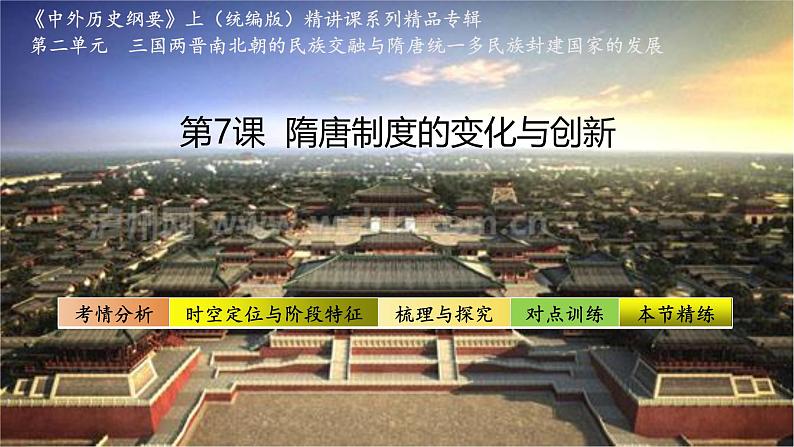 第07课 隋唐制度的变化与创新（课件） 2024-2025学年高一中外历史纲要上册同步备课（统编版2019）第1页