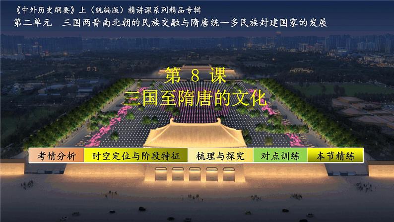 第8课 三国至隋唐的文化（课件） 2024-2025学年高一中外历史纲要上册同步备课（统编版2019）第1页