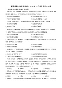 河南省新蔡县第一高级中学2024-2025学年高一上学期10月月考历史试题（解析版）