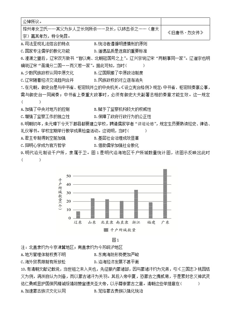 广东省深圳高级中学（集团）2024-2025学年高二上学期期中考试历史试题第2页