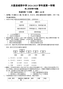 陕西省渭南市大荔县城郊中学2024-2025学年高二上学期期中考试历史试卷