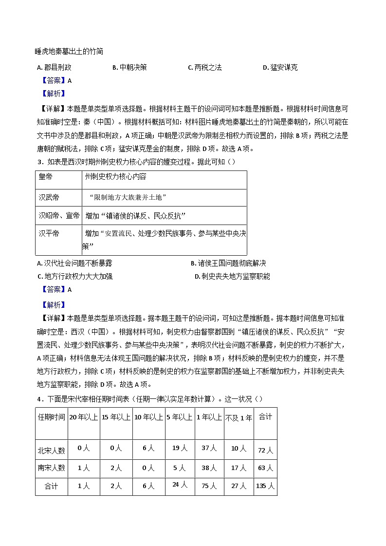 四川省成都东部新区养马高级中学2024-2025学年高二上学期第一次月考历史试题（解析版）第2页