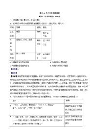 山西省阳泉市第一中学校2024-2025学年高二上学期10月月考历史试题（解析版）