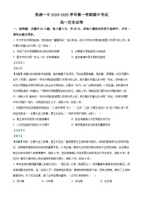 安徽省芜湖市第一中学2024-2025学年高一上学期期中考试历史试题（Word版附解析）