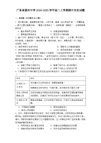 广东省惠州中学2024-2025学年高二上学期期中历史试题(含解析)