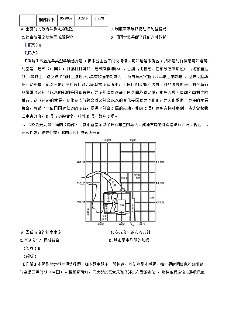江苏省淮阴中学2024-2025学年高三上学期模拟（一）考试历史试题（解析版）第3页
