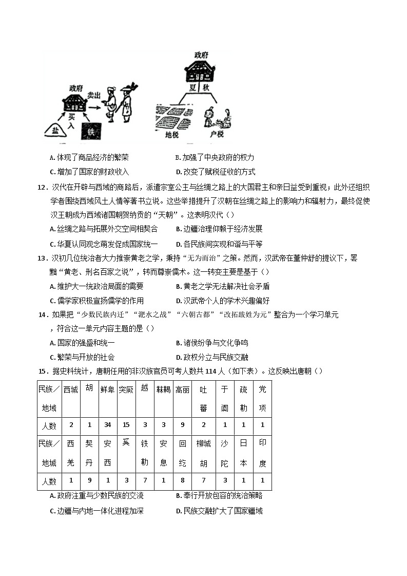 陕西省洛南中学2024-2025学年高一上学期期中考试历史试题(含解析)03
