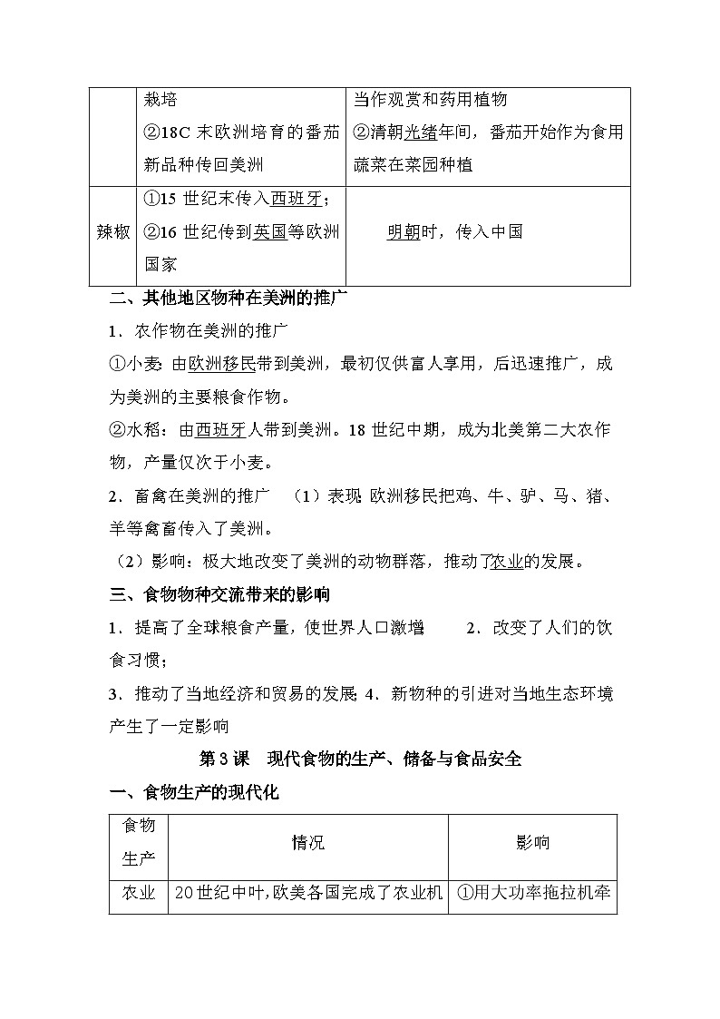 统编版（2019）高中历史选择性必修2《经济与社会生活》复习提纲学案第3页