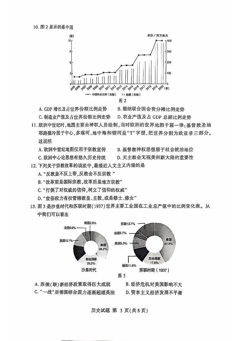 临沂市2022级高三上学期期中考试--历史03