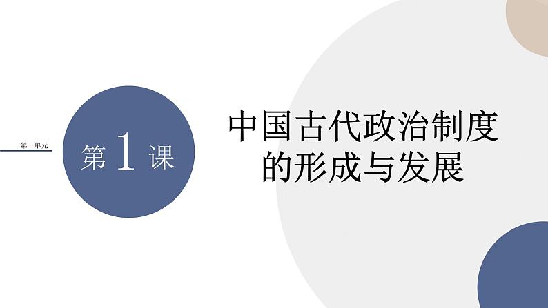 第1课  中国古代政治制度的形成与发展课件----2024-2025学年高中历史选择性必修1第1页