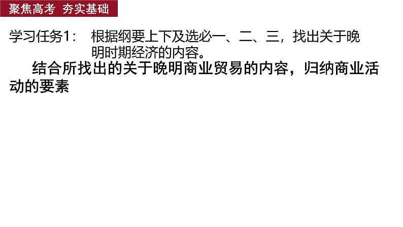 高考历史二轮专题复习课件：课标解读下的晚明商业贸易第5页