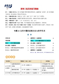 专题03 古代中国的思想文化与科学艺术（讲义）-2024年高考历史二轮复习讲练测（新教材新高考）