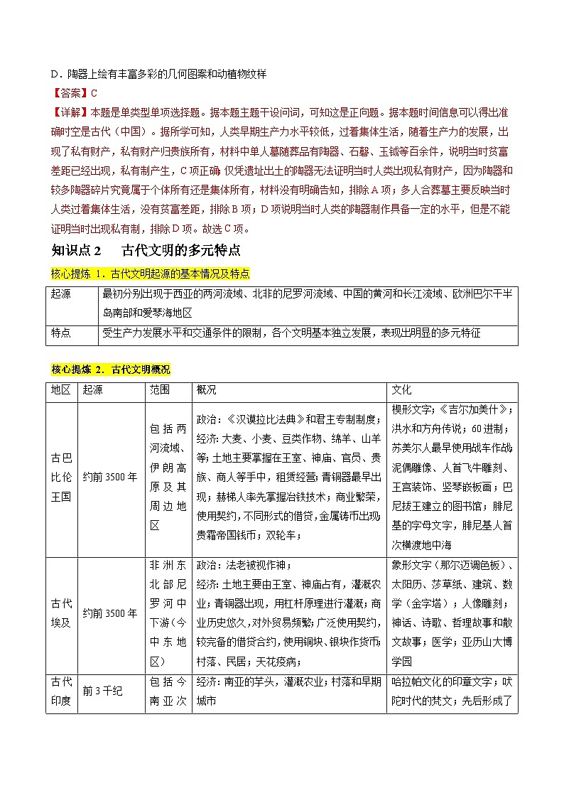 专题08 多元共生的世界古代文明（讲义）（解析版）第3页