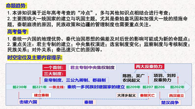 2025年高考历史一轮复习(统编版）《中外历史纲要》（上）第3讲 秦统一多民族封建国家的建立 教学课件第4页