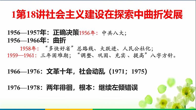 第18讲社会主义建设在探索中曲折发展2025年高考历史一轮复习课件02