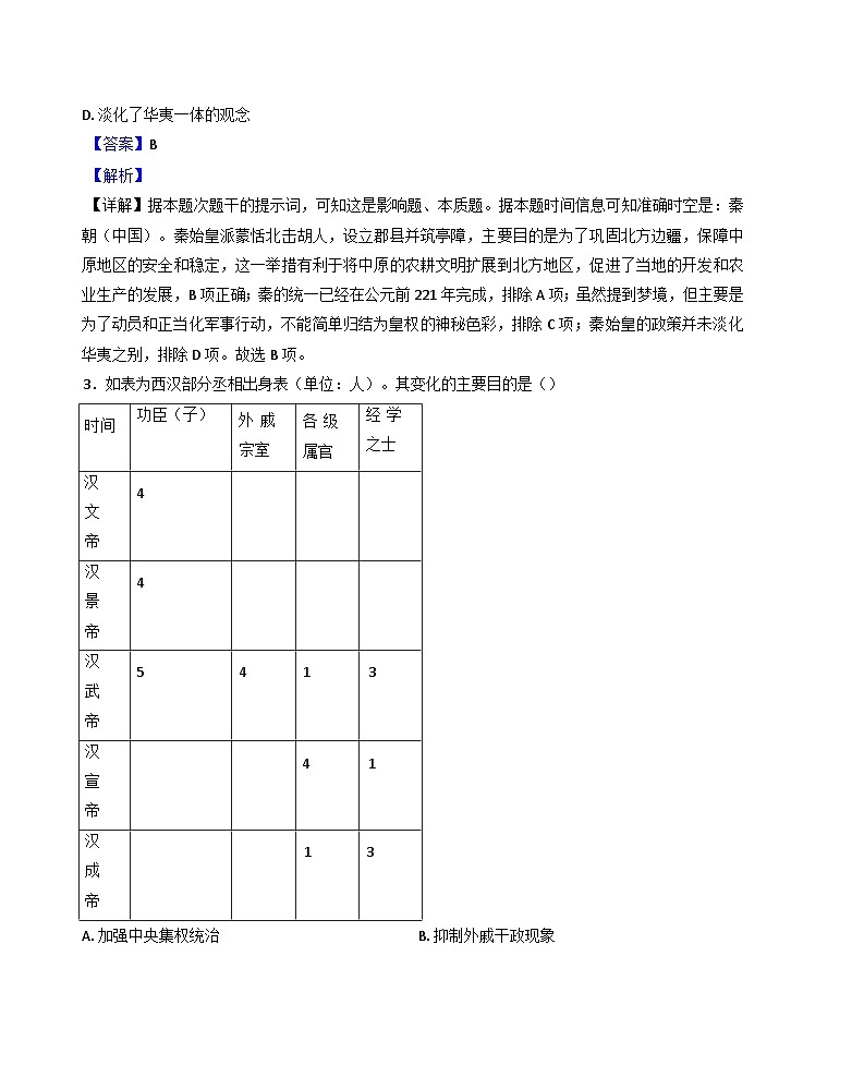湖南省市武冈市2024-2025学年高二上学期期中考试历史试题（解析版）第2页