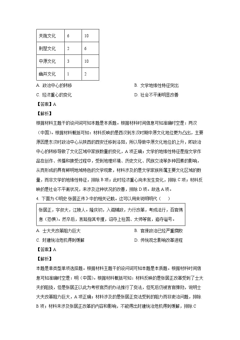 2024-2025学年山东省德州市高三(上)期中考试历史试卷（解析版）第3页