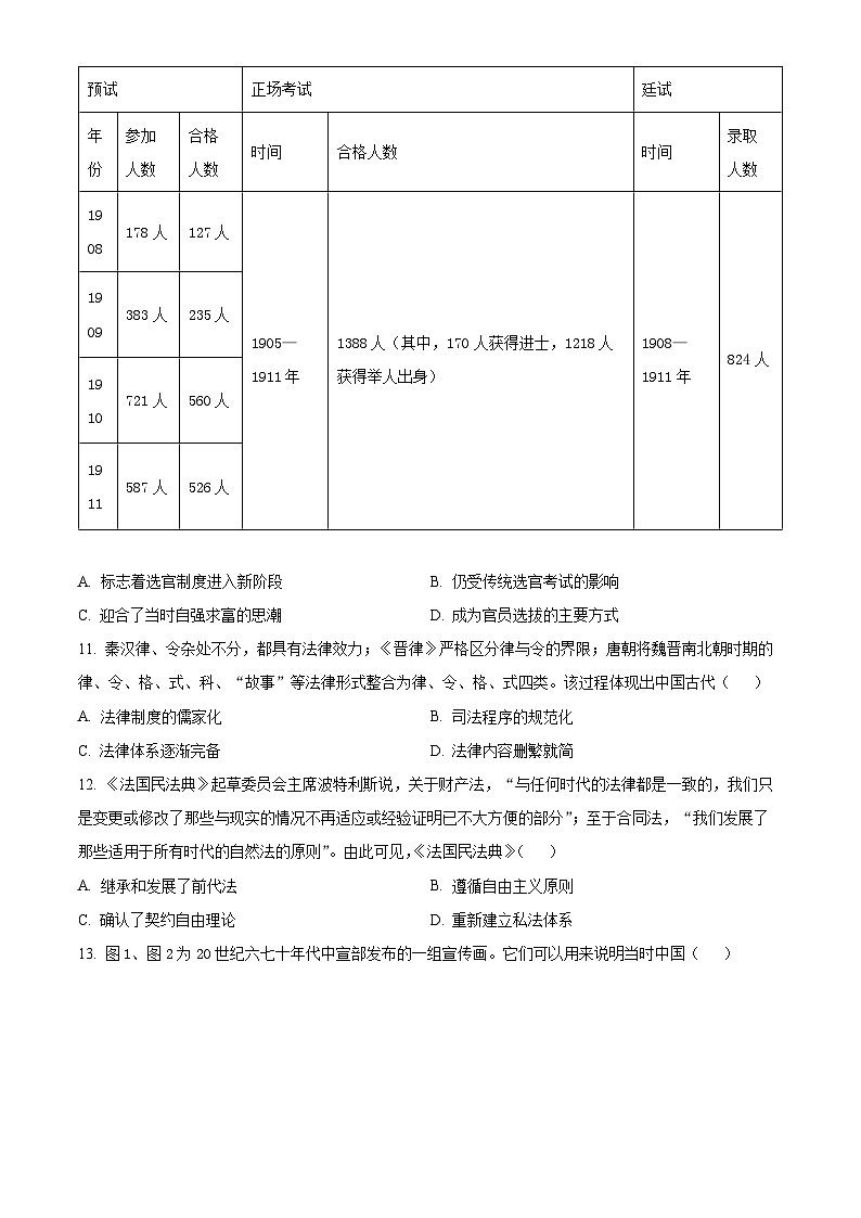 云南省2024-2025学年高二上学期期中考试历史试题无答案第3页
