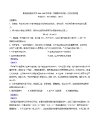 山东省青岛超银高级中学2024-2025学年高一上学期期中考试历史试题（解析版）