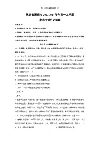 2023-2024学年陕西省渭南市高一(上)期末考试历史试卷（解析版）