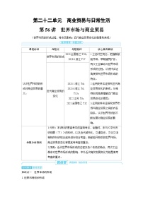 备战2025年高考历史精品教案第56讲世界市场与商业贸易（Word版附解析）