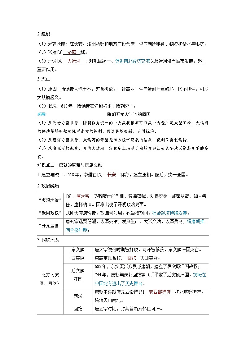 备战2025年高考历史精品教案第6讲隋唐盛衰及其制度上的重要建树（Word版附解析）第2页