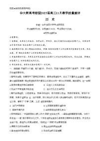 湖北省华大新高考联盟2024-2025学年高三上学期11月教学质量评测历史试卷-A4