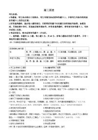 湖南省天一大联考2024-2025学年高三上学期11月第三次考试历史试题