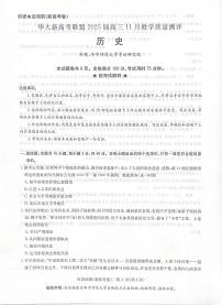 2025届湖北华大新高考联盟高三上学期11月教学质量测评历史试题