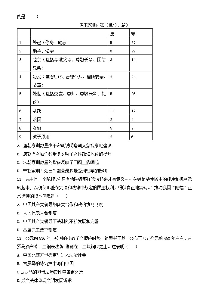 高二历史试卷第3页