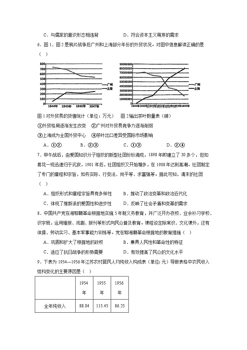 2025届湖北省十一校高三上学期第一次联考（一模）历史试题第2页