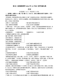 东北三省精准教学2024-2025学年高三上学期12月联考强化历史试卷