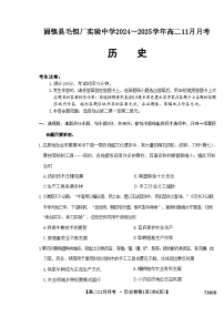 安徽省固镇县毛钽厂实验中学2024-2025学年高二上学期11月月考历史试题