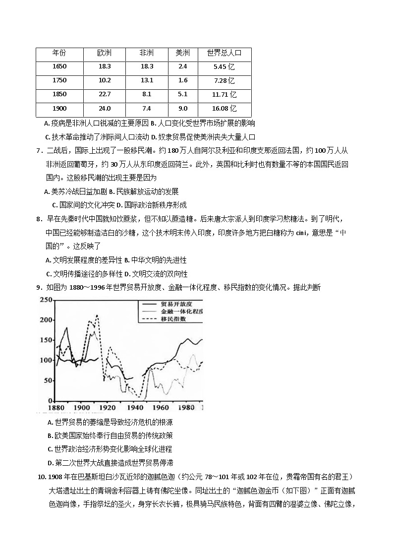 2024-2025学年度四川省眉山市东坡区冠城实验学校高二上学期期中考试历史试题第2页