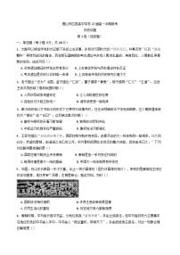 2024-2025学年度四川省眉山市区县高中学校高一上学期期中考试历史试题（含解析）