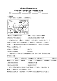 河北省沧州市四县联考2024-2025学年高一上学期11月第三次月考历史试卷(含答案)