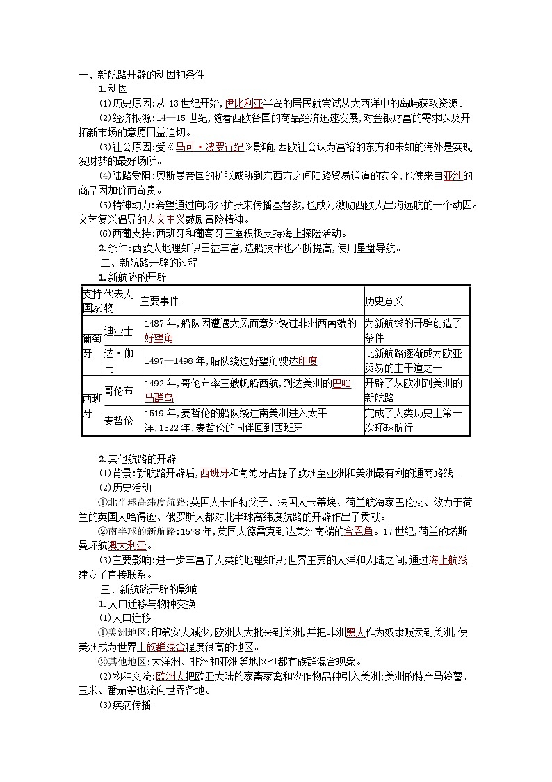 新教材高考历史一轮总复习第十单元走向整体的世界和资本主义制度的确立第19讲走向整体的世界学案第2页