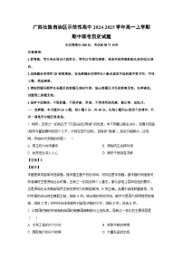 2024-2025学年广西壮族自治区示范性高中高一(上)期中联考历史试卷(解析版)