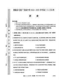 安徽省六安市毛坦厂中学2025届高三上学期11月期中考-历史试卷+答案