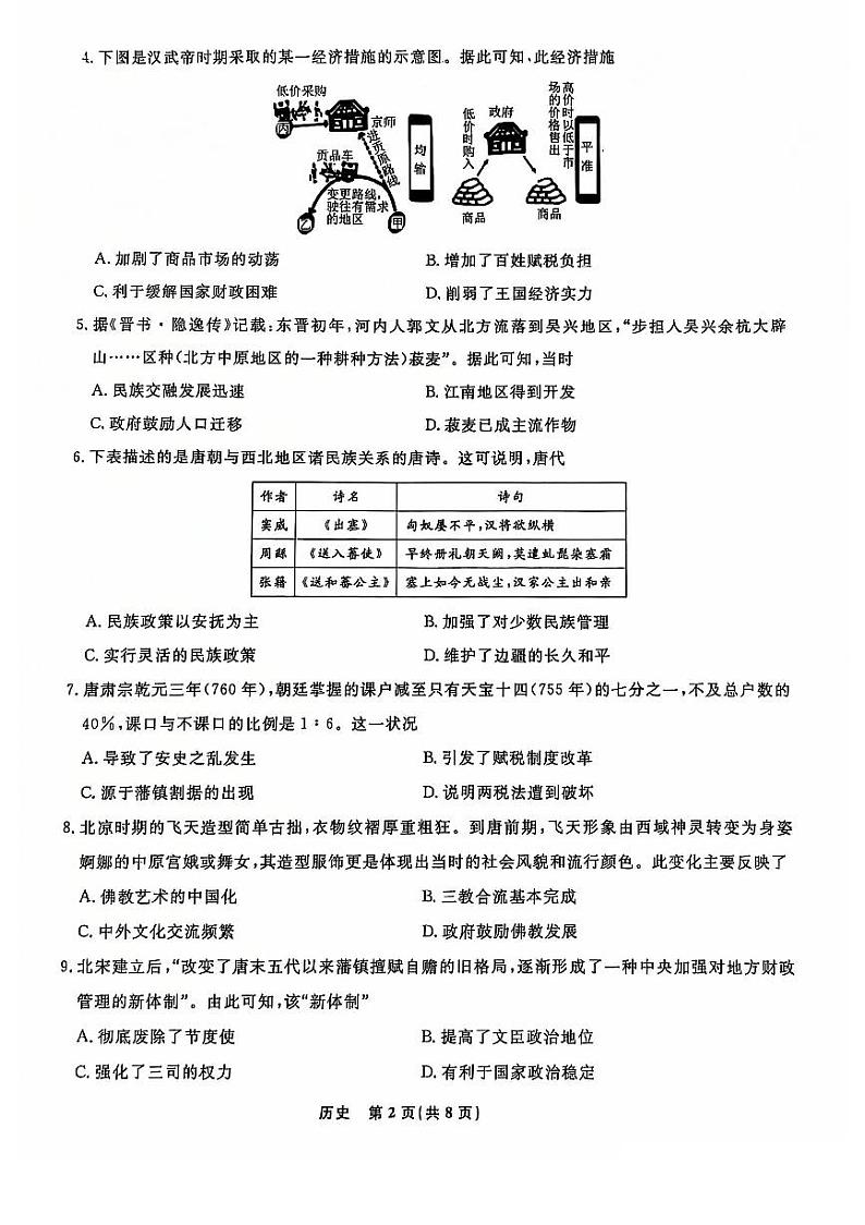 辽宁省名校联盟2024-2025学年高一上学期12月联合考试历史试卷（PDF版附解析）第2页