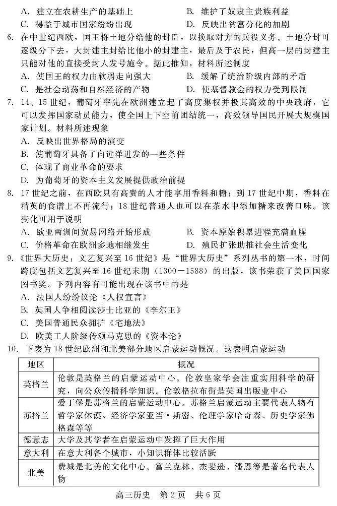 河北省新时代NT教育2024-2025学年高三上学期12月阶段测试历史试卷第2页