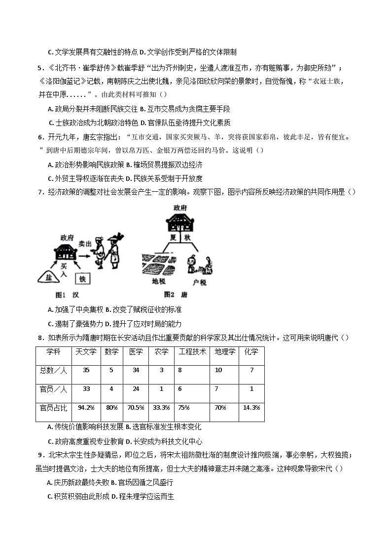 2024-2025学年度山东省乳山市银滩高级中学高一上学期12月月考历史试题(含解析)第2页
