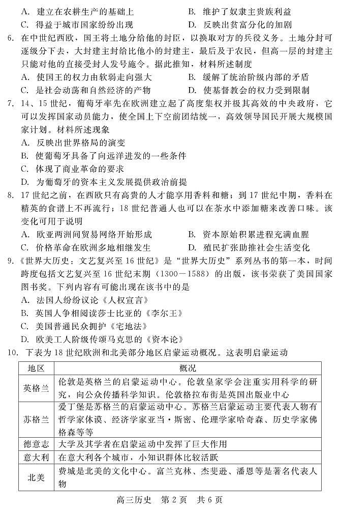河北省新时代NT教育2024-2025学年第一学期12月高三阶段测试历史试卷+答案第2页