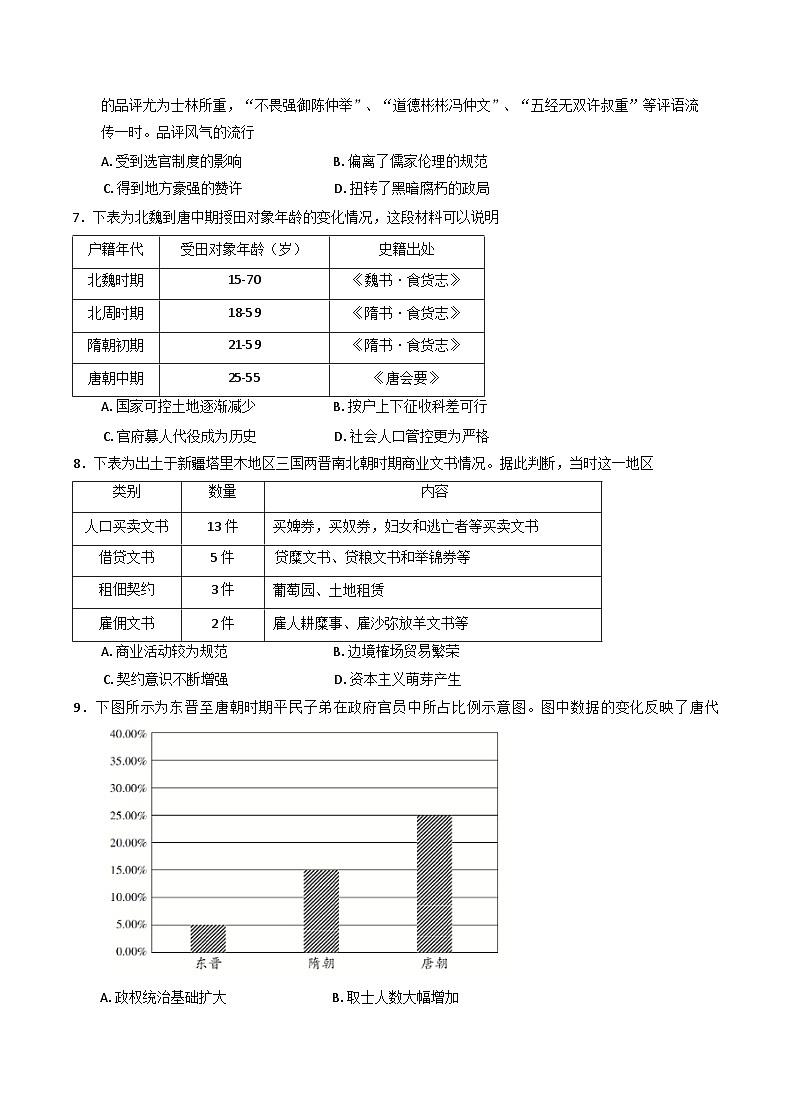 2024-2025学年度广东省梅州市梅县东山中学高一上学期12月月考历史试题(含解析)第2页