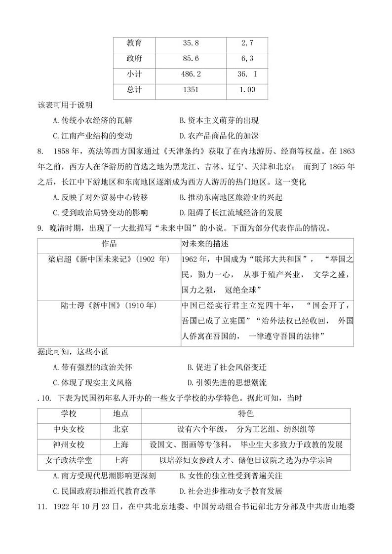 2024～2025学年辽宁省丹东市五校协作体高三(上)12月月考历史试卷(含答案)第3页