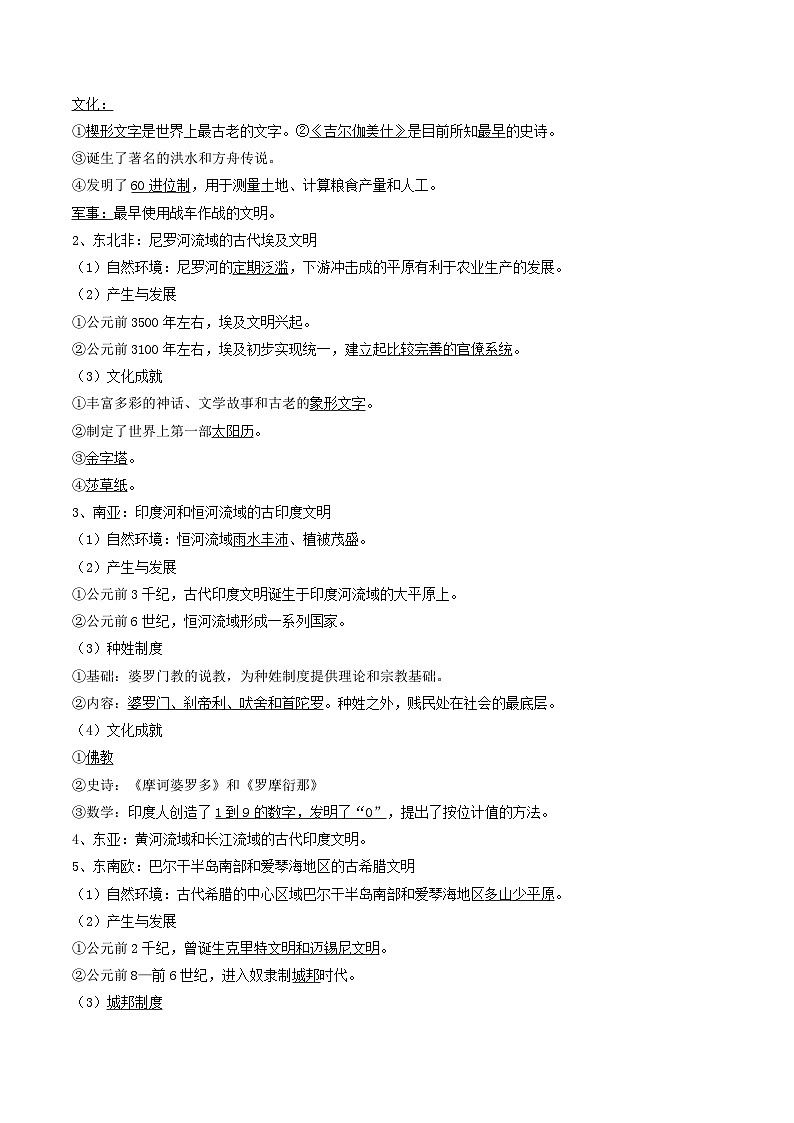 中外历史纲要下知识清单-2025年高中历史学业水平合格性考试总复习（全国通用）第2页