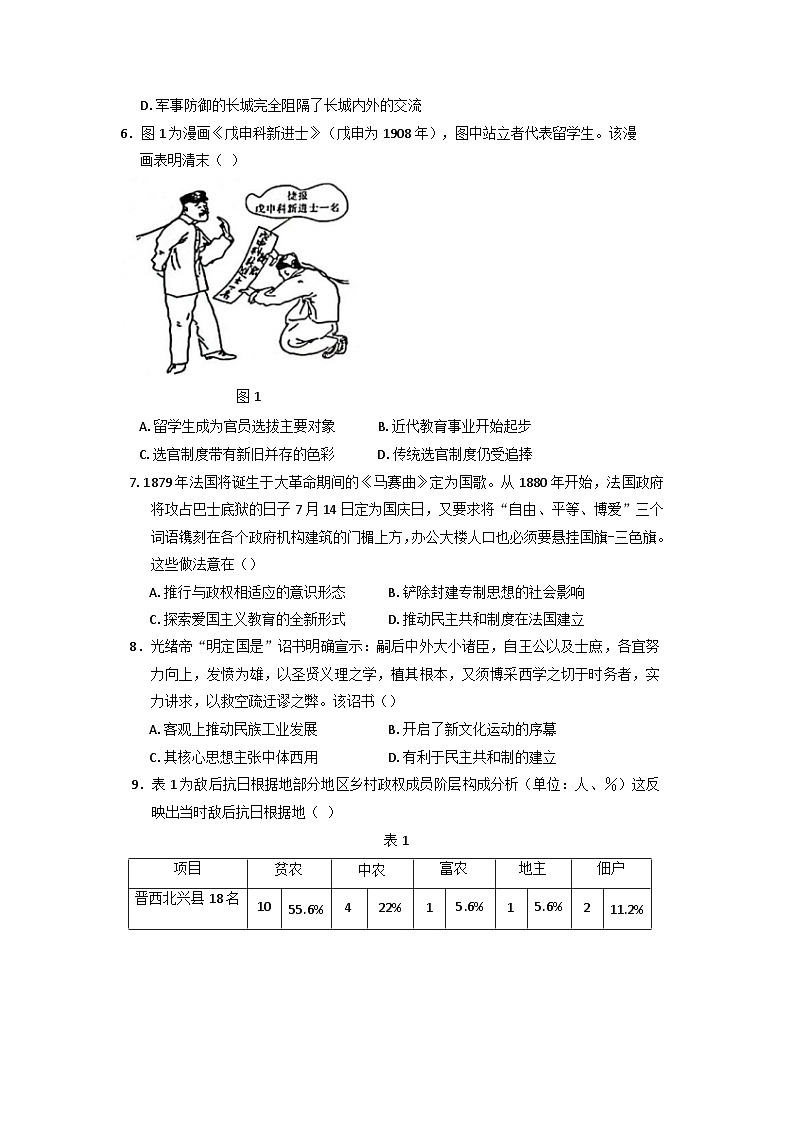海南省琼海市嘉积中学2024-2025学年高二上学期12月月考历史试题(含解析)第2页