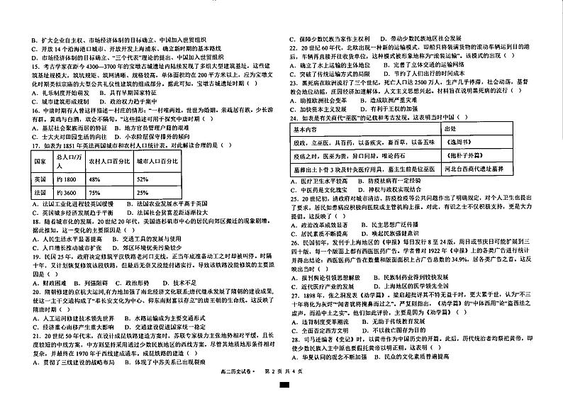 云南省丽江润泽高级中学2024-2025学年高二上学期11月考试历史试题第2页