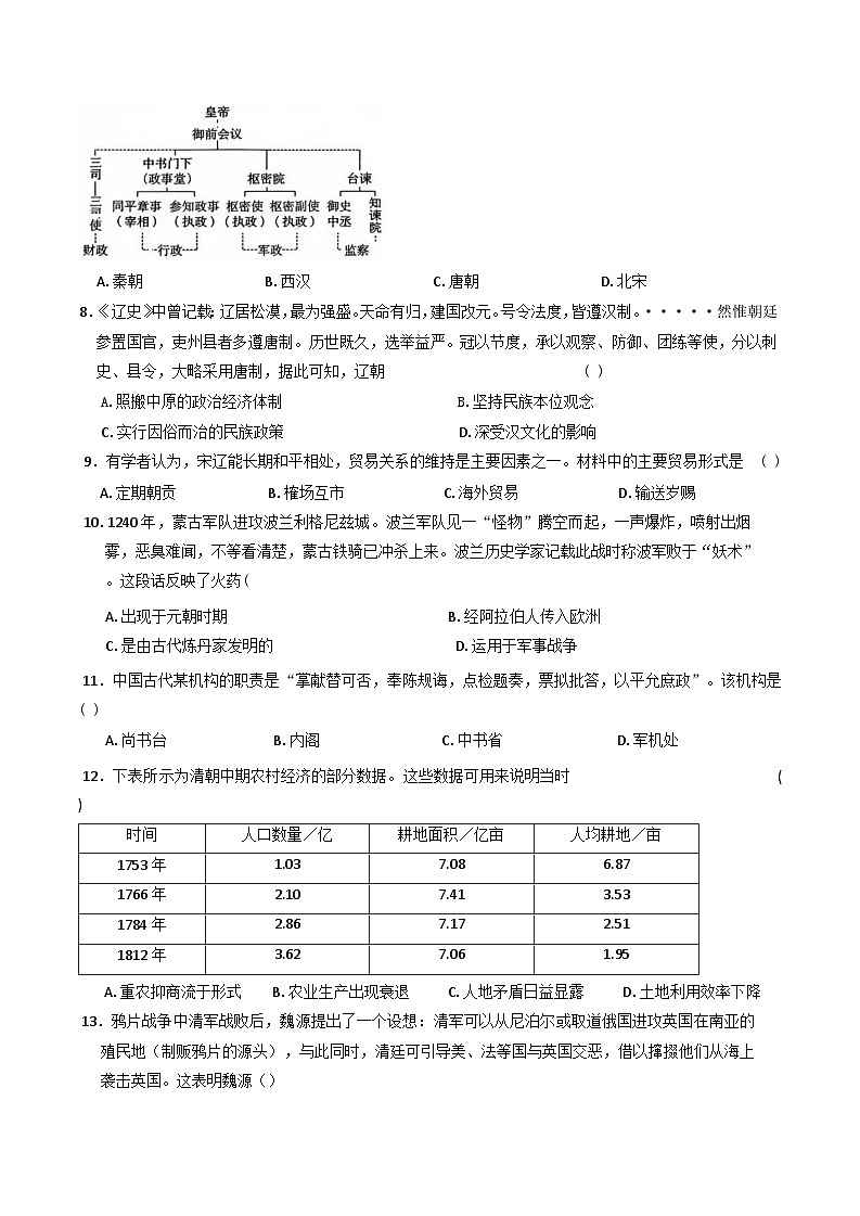 2025年江苏省普通高中学业水平合格性考试调研历史试题(解析版)第2页